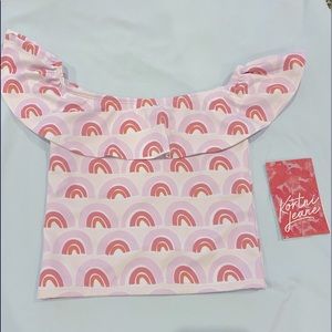 Kortni Jean kids mini rainbow swim top